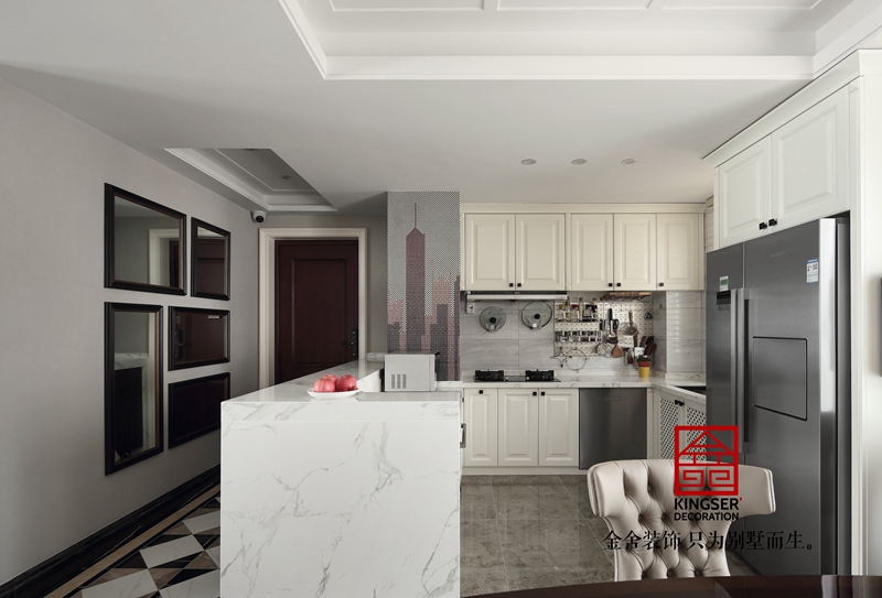 德賢公館160㎡輕奢風格家裝設計廚房實景圖