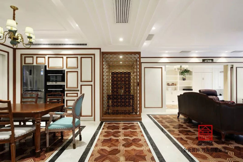 天海譽天下217㎡裝修簡約美式設計實景圖