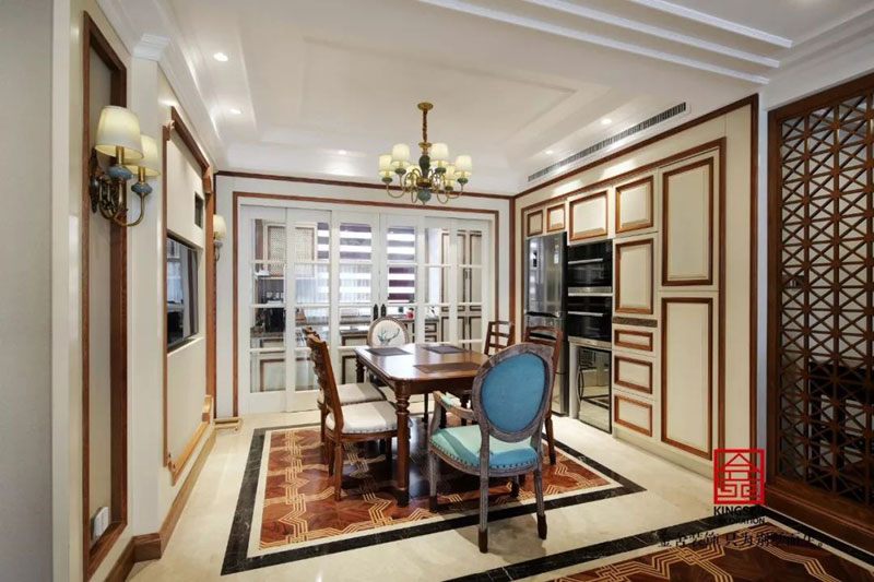 天海譽天下217㎡裝修簡約美式設計實景圖