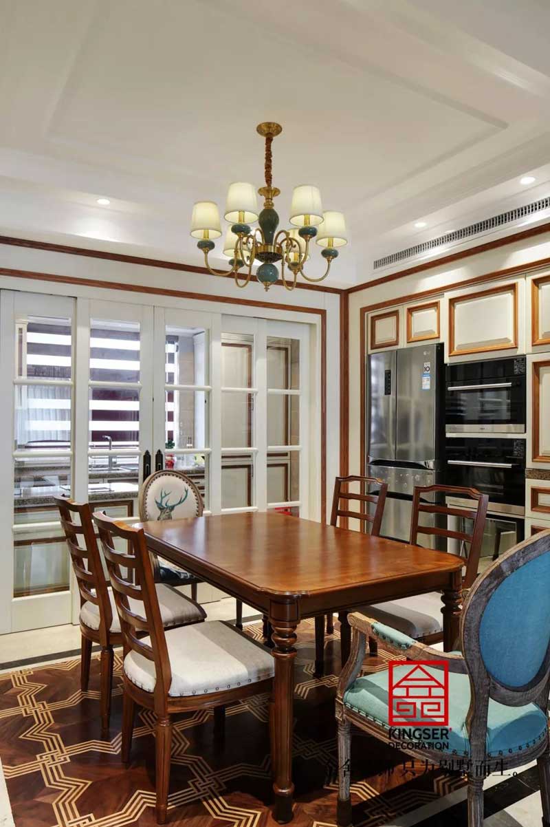 天海譽天下217㎡裝修簡約美式設計實景圖