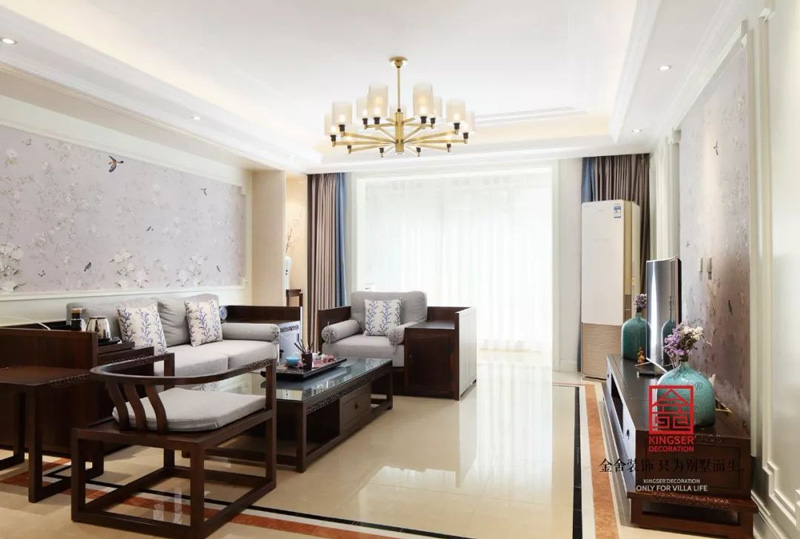 冀興尊園150㎡新中式風格裝修設計實景圖