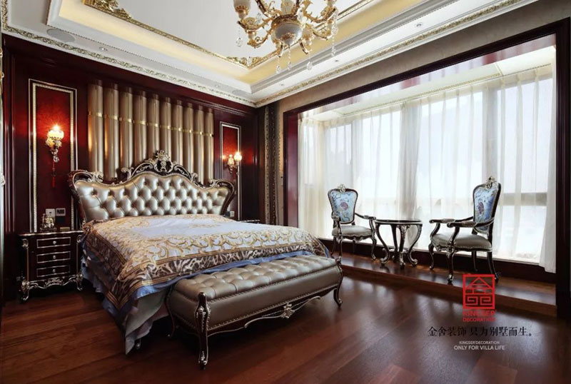 新源燕府500㎡裝修古典歐式風(fēng)格臥室設(shè)計(jì)實(shí)景圖
