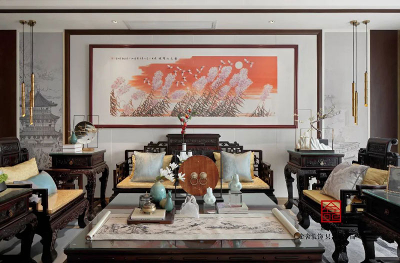 天海容天下樣板間裝修新中式風格實景圖