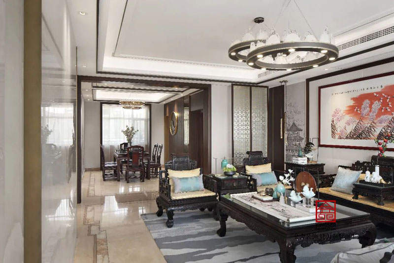 天海容天下樣板間裝修新中式風格實景圖