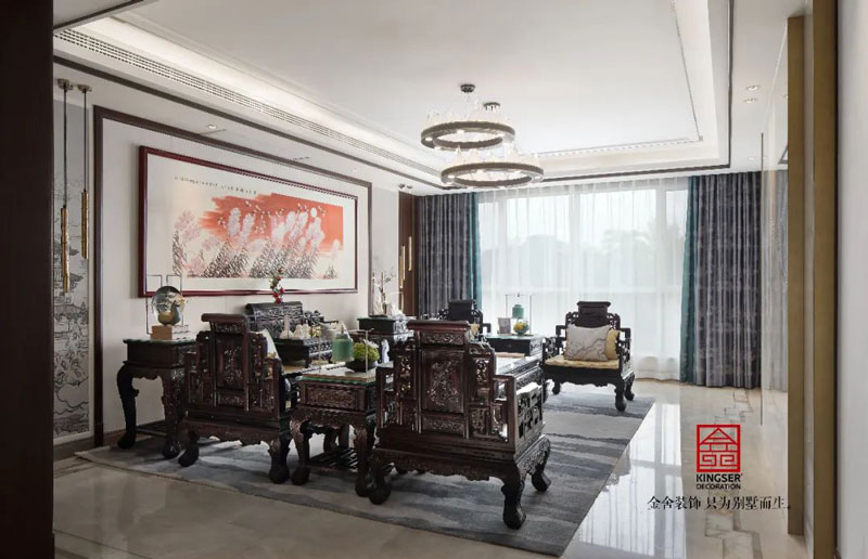 天海容天下樣板間裝修新中式風格實景圖