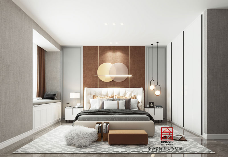 華彩唐人街134平米簡約風格臥室設計效果圖