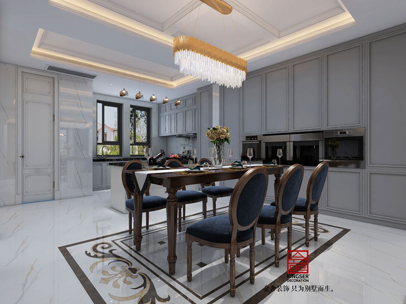萬科紅郡380平米美式風格餐廳設計案例