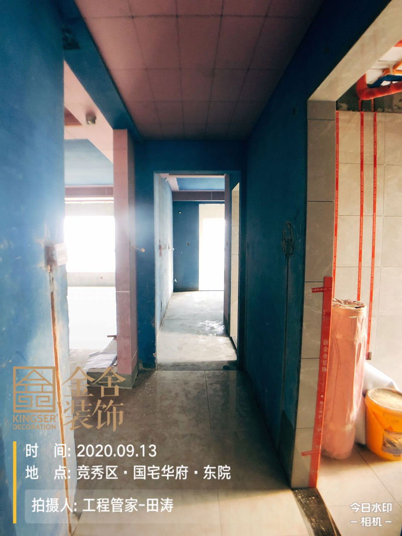 保定國宅華府136平米裝修施工現場