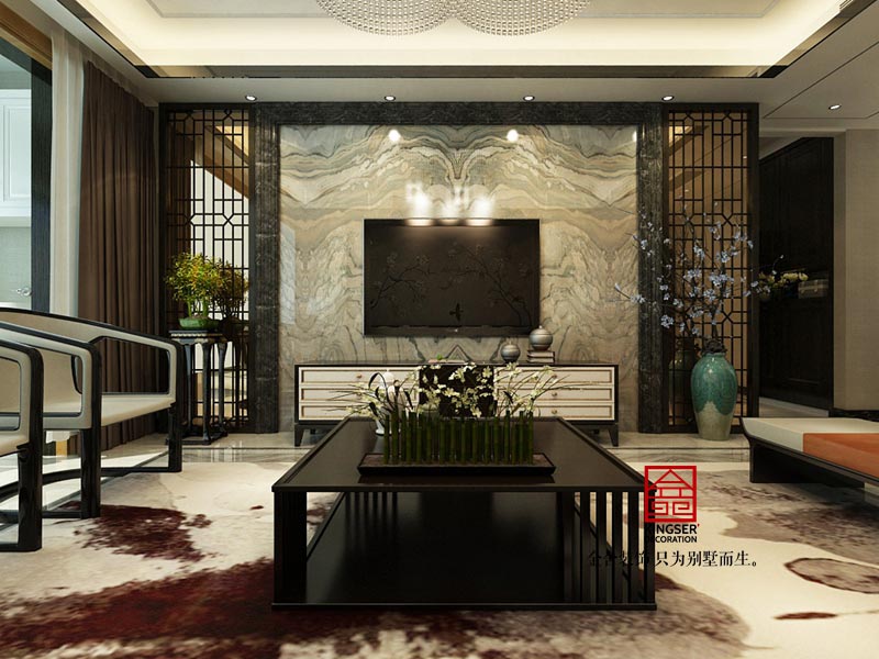 德賢公館138平米裝修設(shè)計(jì)中式風(fēng)格效果圖