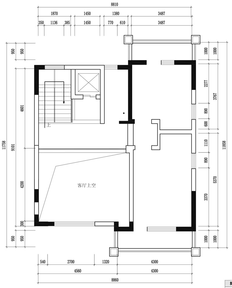 西山林語365㎡二層原始戶型圖