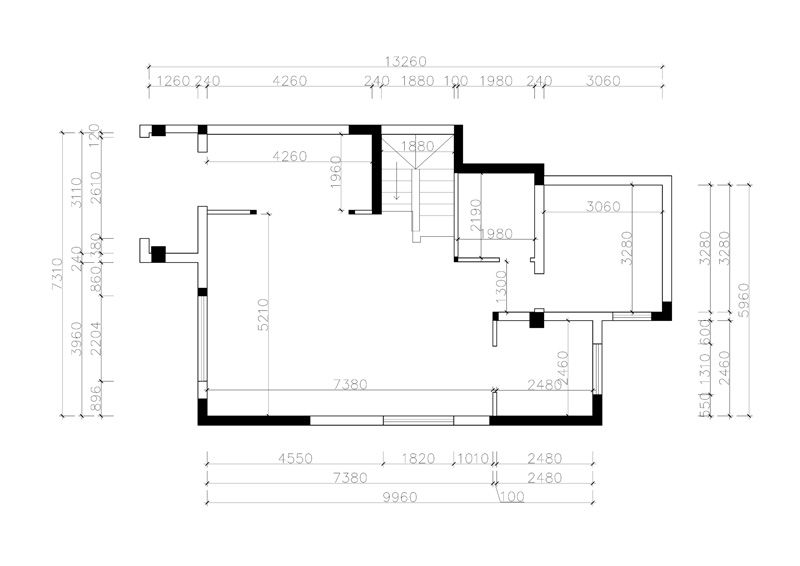 西山林語二期260平下疊戶型裝修設計