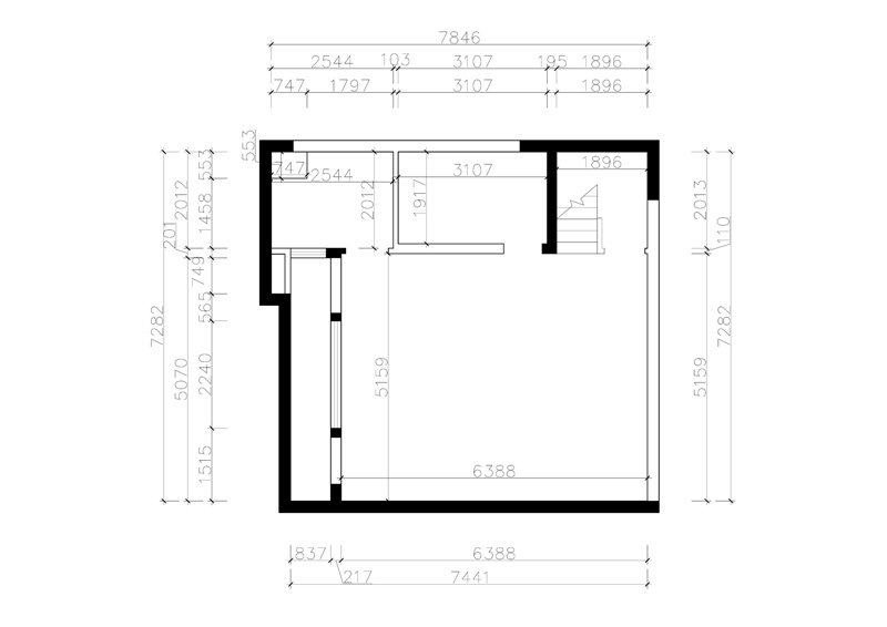 西山林語二期260平下疊戶型裝修設計