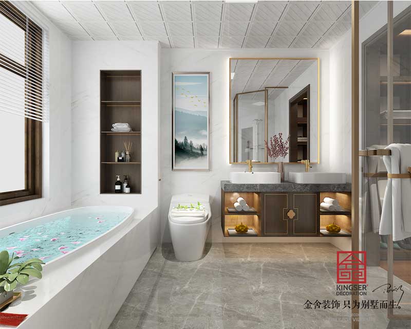 西山林語下疊裝修260平米輕奢風格效果圖