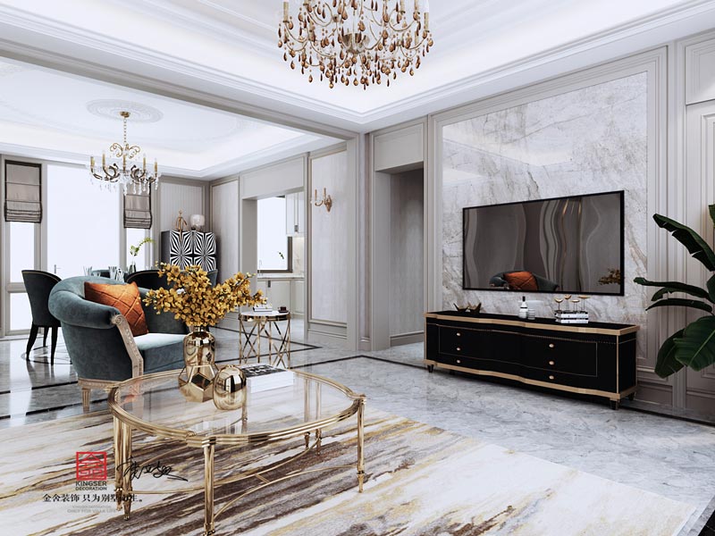 西山林語二期336㎡輕奢風格效果圖