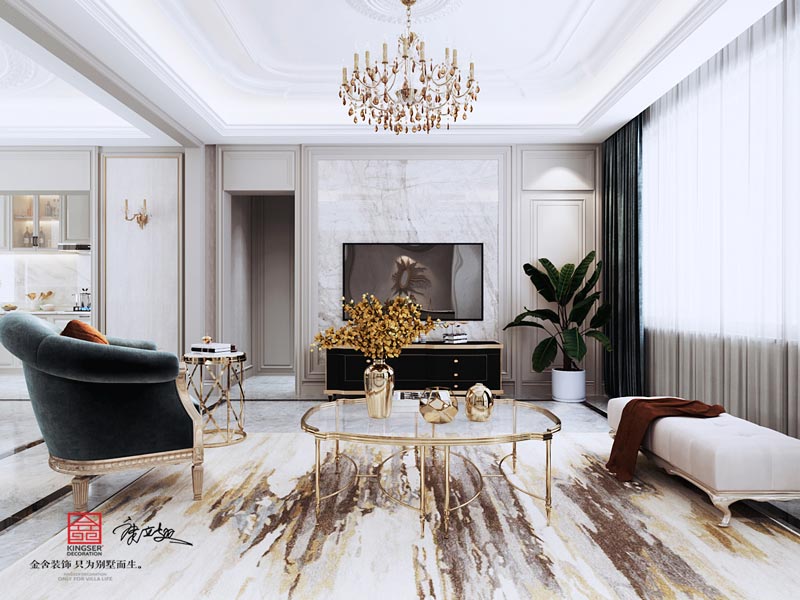 西山林語二期336㎡輕奢風格效果圖