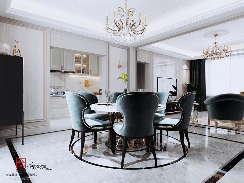 西山林語二期336㎡輕奢風格效果圖