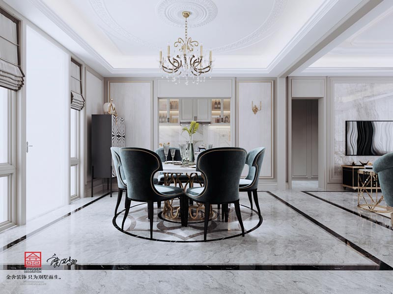 西山林語二期336㎡輕奢風格效果圖