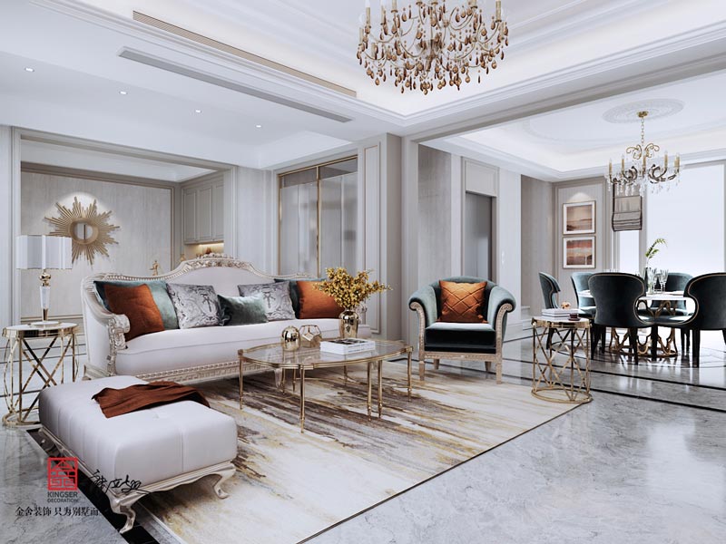 西山林語二期336㎡輕奢風格效果圖