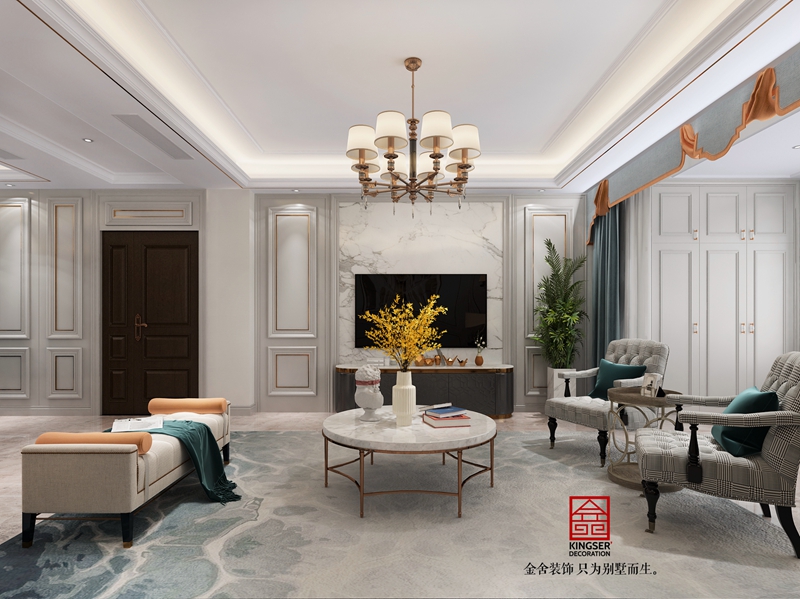 榮盛和府194㎡美式風格研發設計效果圖