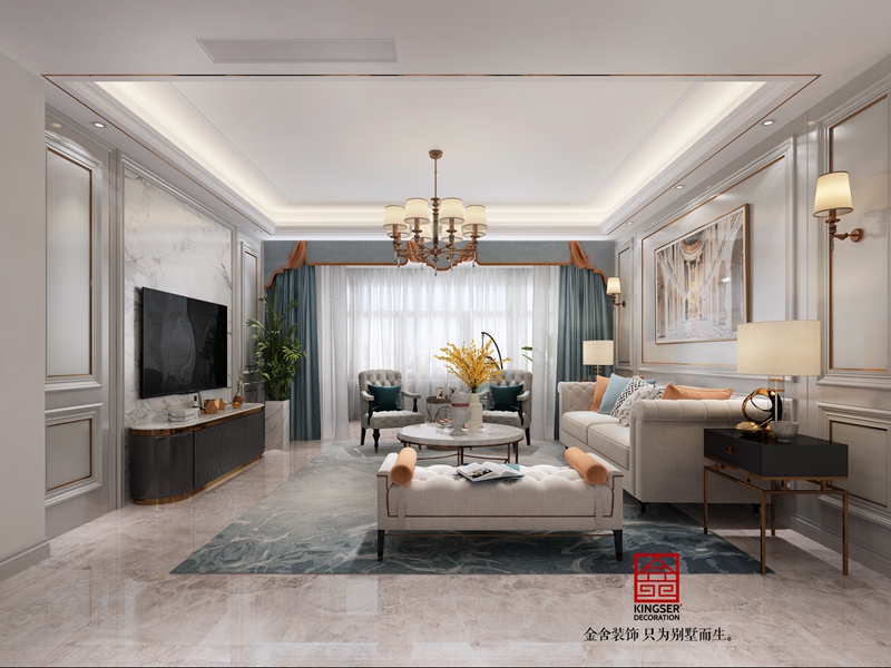 榮盛和府194㎡美式風格研發設計效果圖