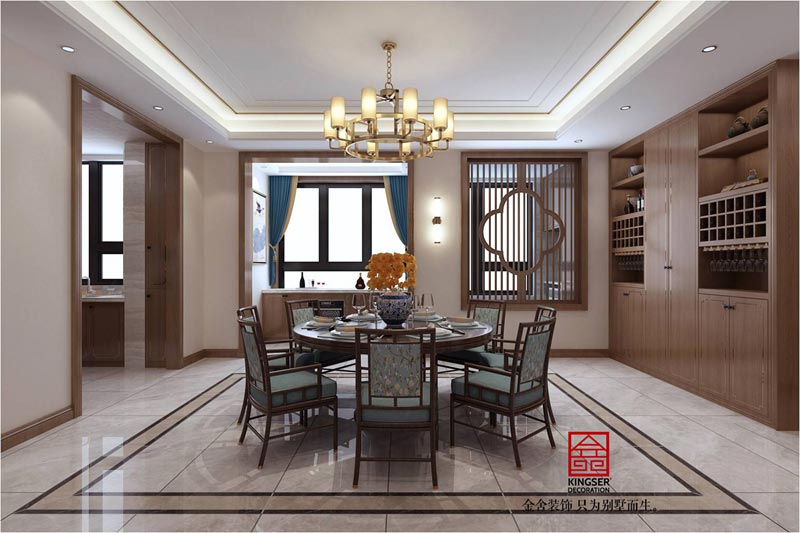 榮盛華府190平米中式風格裝修效果圖