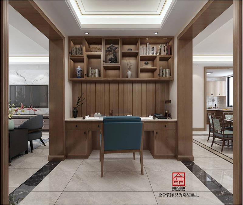 榮盛華府190平米中式風格裝修效果圖