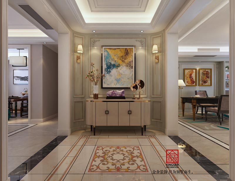 榮盛華府200平米歐式風(fēng)格裝修設(shè)計