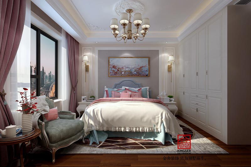 榮盛華府200平米歐式風格裝修設計