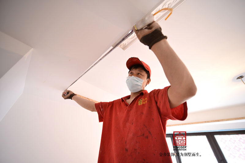 榮盛華府裝修施工現(xiàn)場(chǎng)油工階段