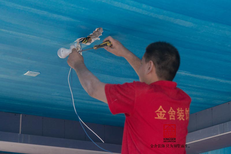 中冶德賢公館160平米裝修工地木工階段