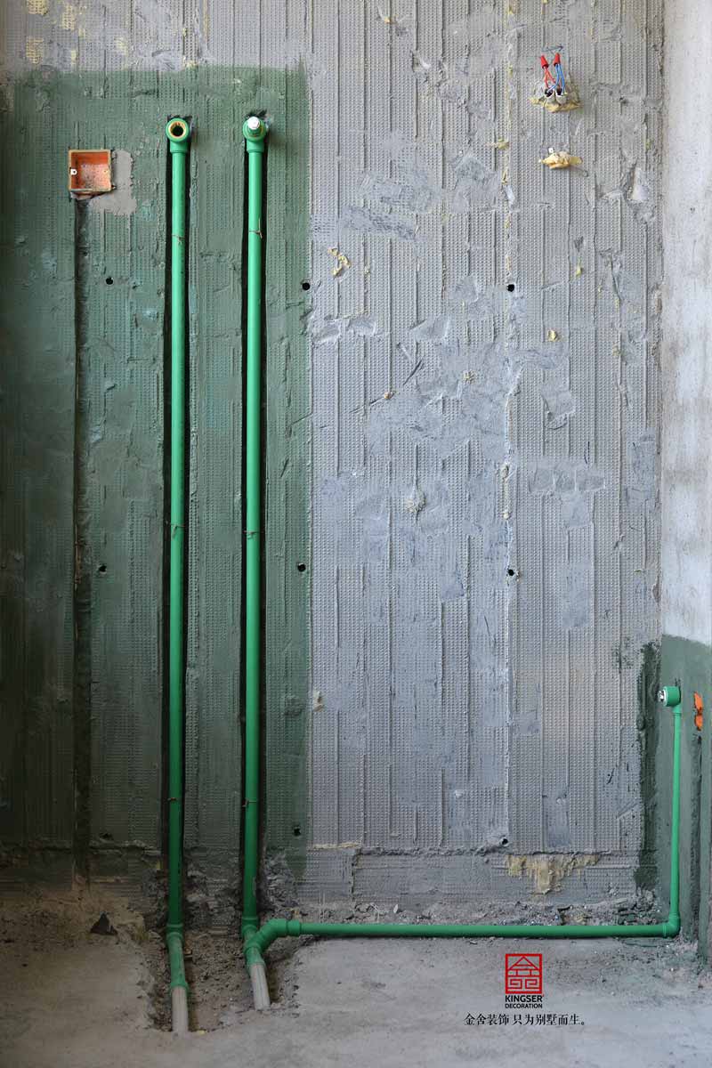 榮盛華府205平米裝修施工工地