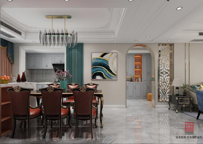 悅傾城140平美式風格裝修設計