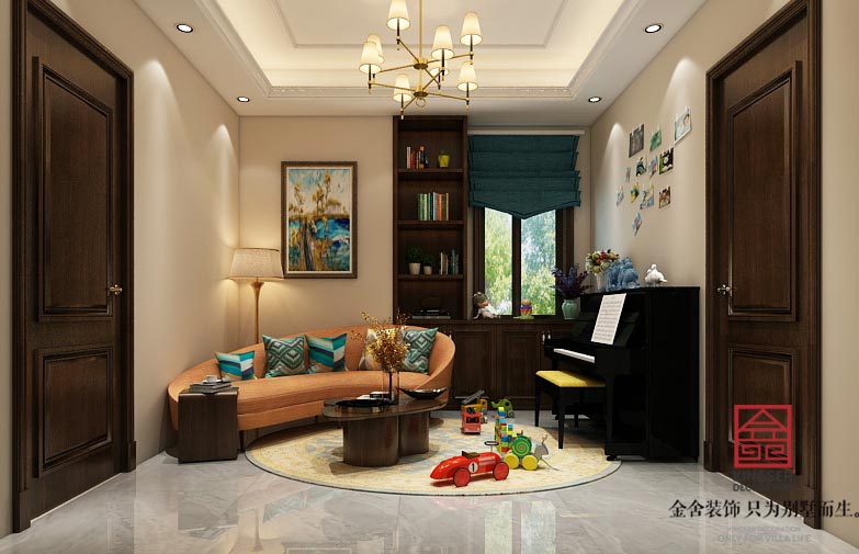 碧桂園別墅裝修260平米美式風格設計效果圖