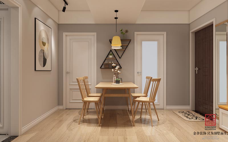 翰玉門庭90平簡約風格裝修效果圖