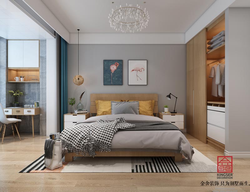 翰玉門庭90平簡約風格裝修效果圖