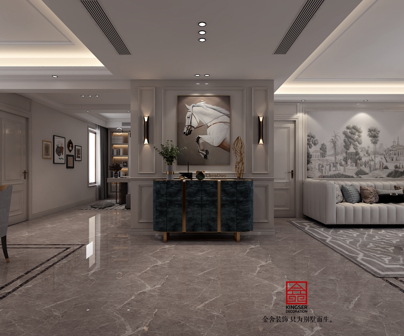 榮盛御府184平米歐式風(fēng)格研發(fā)效果圖