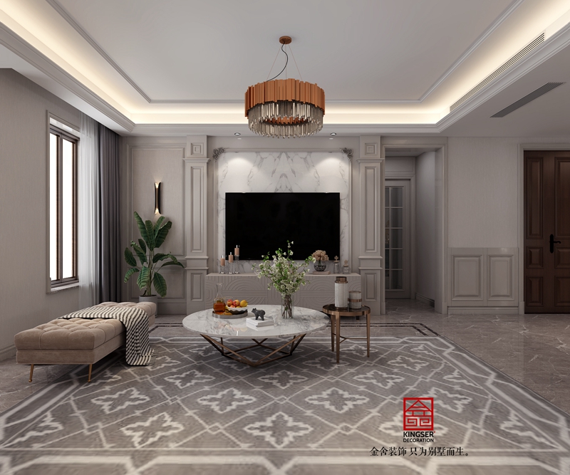 榮盛御府184平米歐式風(fēng)格研發(fā)效果圖