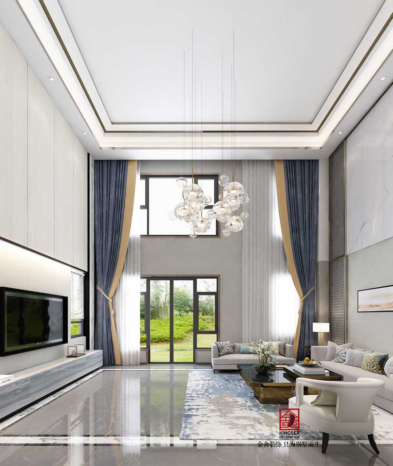 榮盛御府裝修373平米現代風格研發效果圖