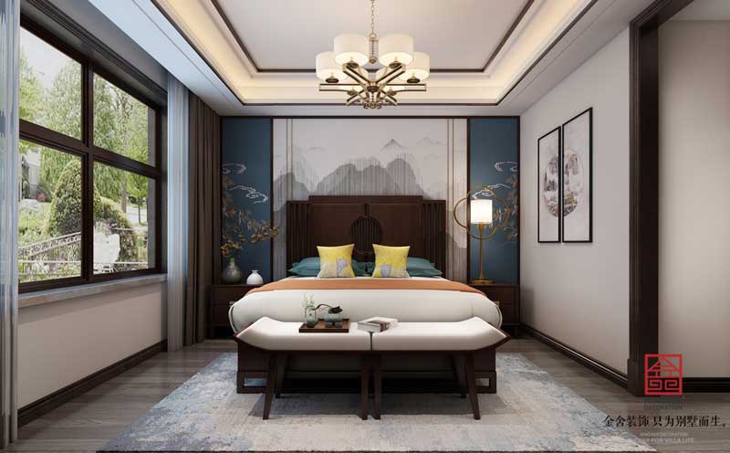 榮盛華府185平中式風格裝修設計案例