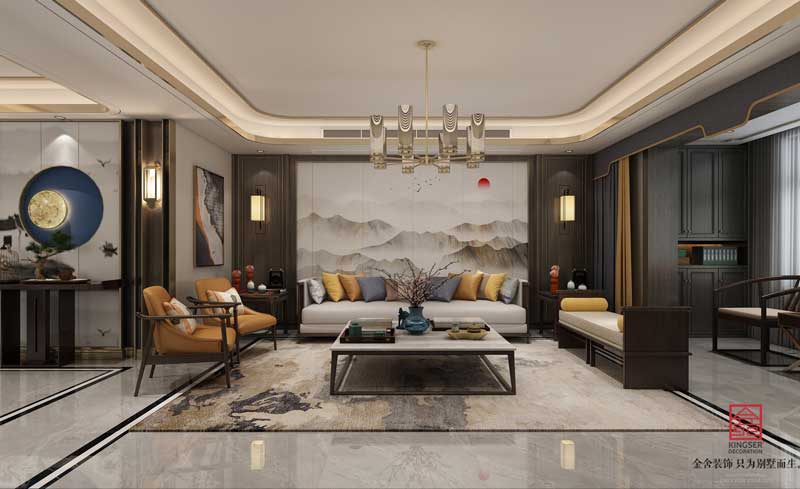 榮盛華府215平米躍層裝修效果圖