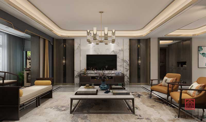 榮盛華府215平米躍層裝修效果圖