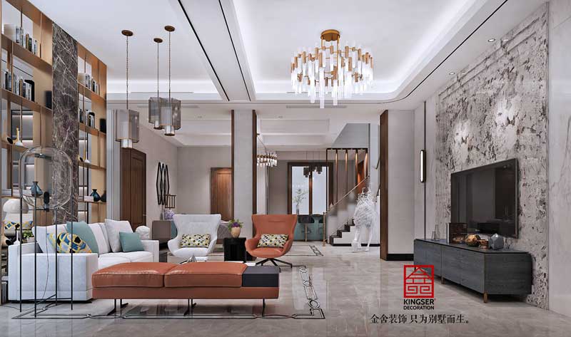 大者三期別墅裝修290平輕奢風(fēng)格設(shè)計方案