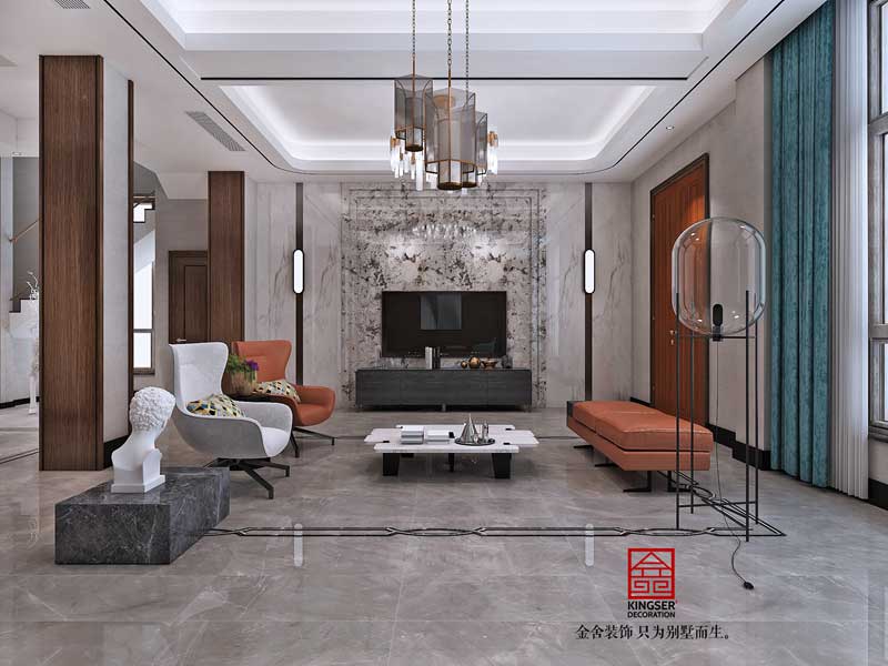 大者三期別墅裝修290平輕奢風(fēng)格設(shè)計方案