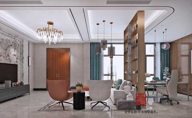 大者三期別墅裝修290平輕奢風(fēng)格設(shè)計方案