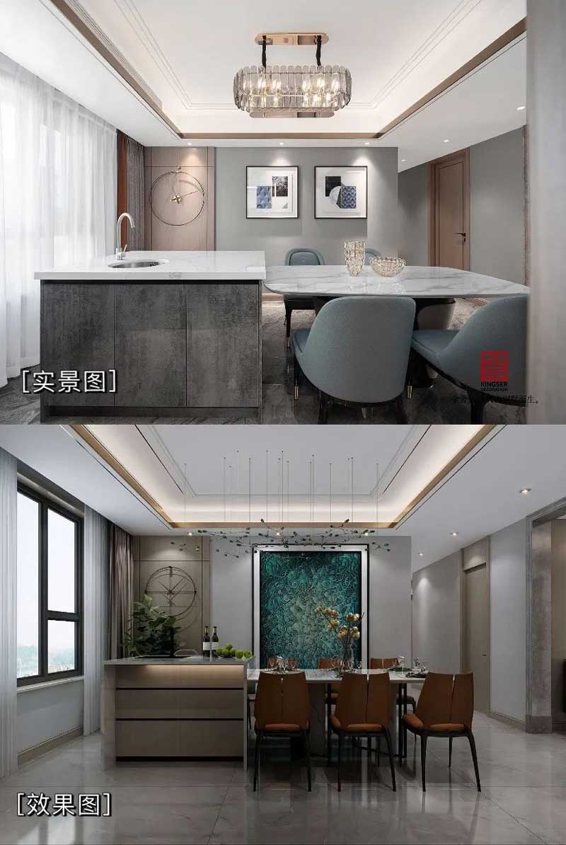 東南智匯城裝修設(shè)計效果圖實景圖對比