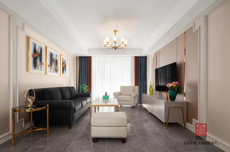 維多利亞三期120㎡美式風格裝修實景圖