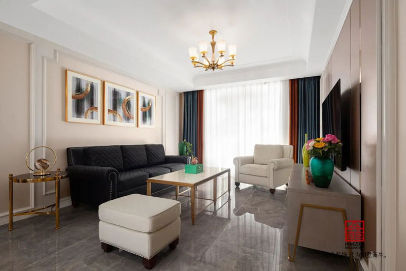 維多利亞三期120㎡美式風格裝修實景圖