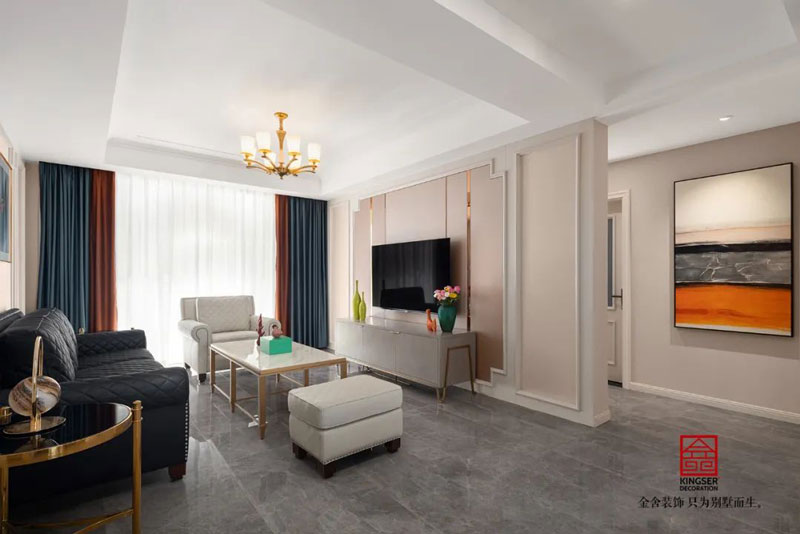 維多利亞三期120㎡美式風格裝修實景圖