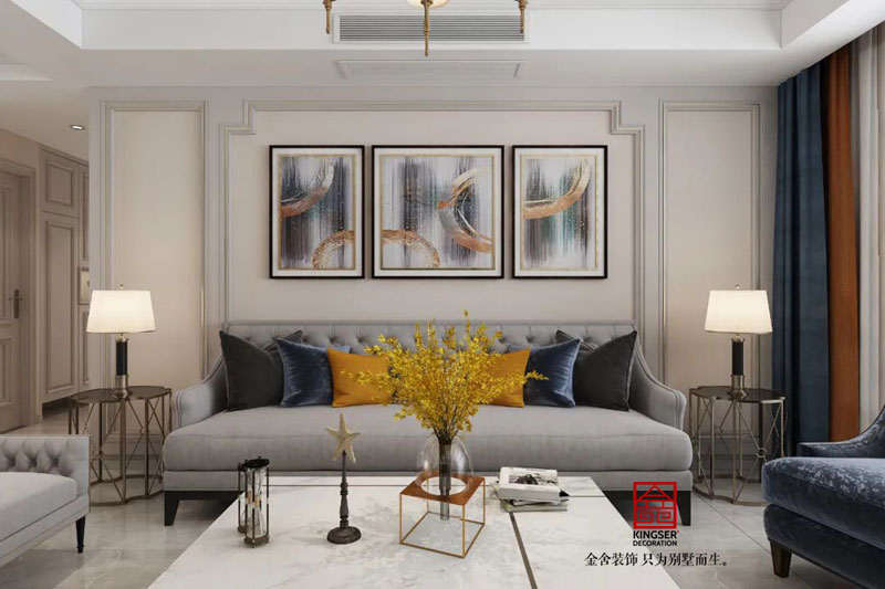 維多利亞三期120㎡美式風格裝修實景圖