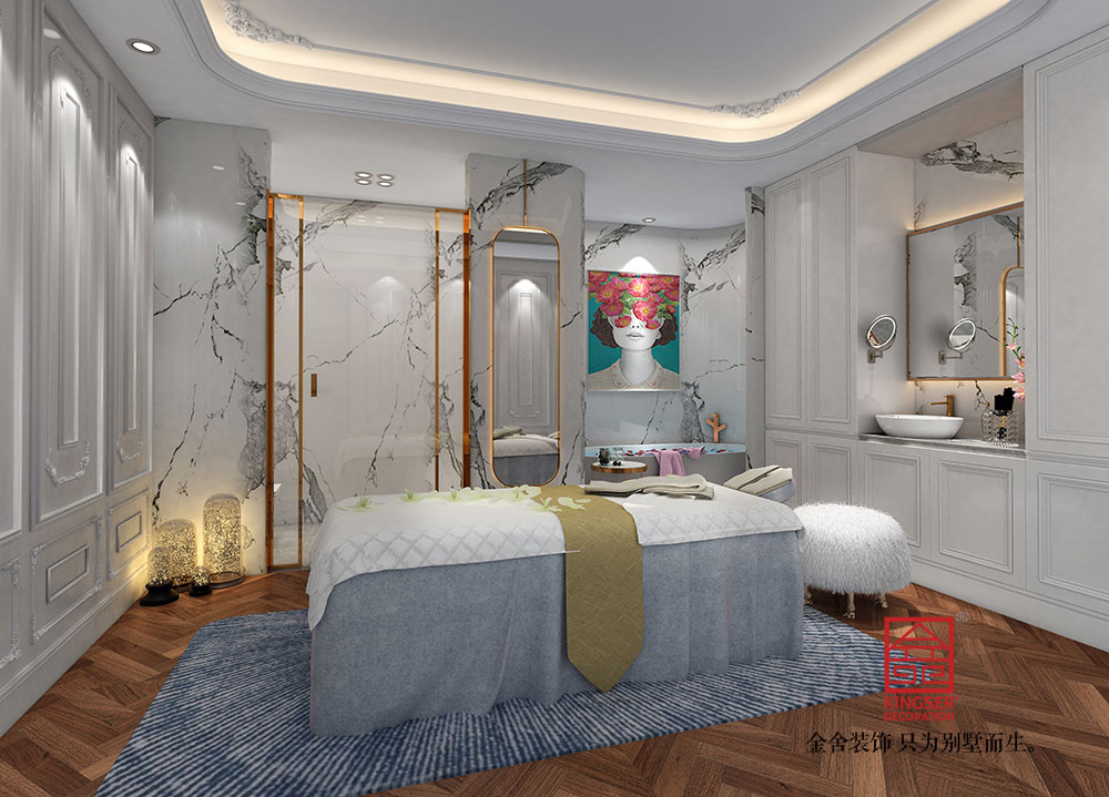 石家莊工裝設計俏之翼美容院裝修效果圖